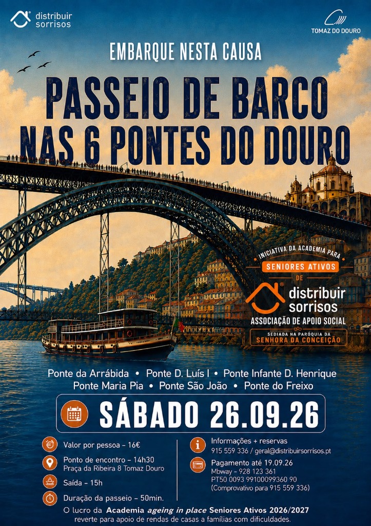 Cartaz Oficial do Passeio de Barco nas 6 Pontes do Douro